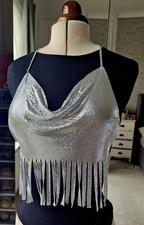 Chainmail Silver  Festival Clubbing Party Top One Size Fits All