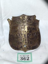 Antique Victorian Pressed  Brass Safe Plaque 4"