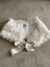 Rosie Fox Fake Fur Shawl/Wrap Brand New in Cream