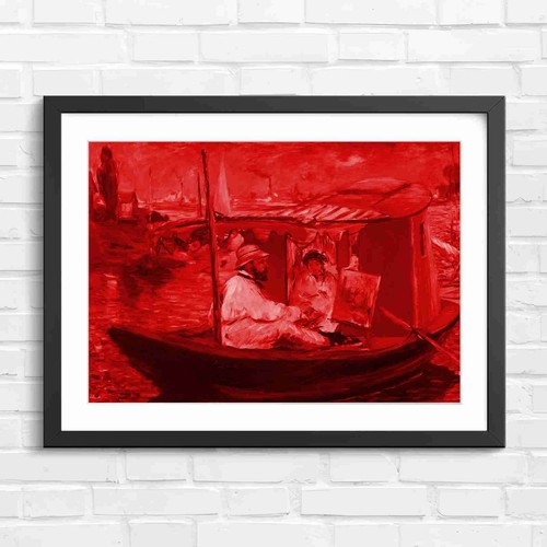 Impressionist barge art - barge,
