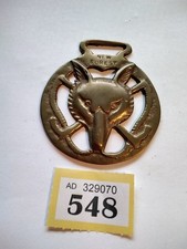 VINTAGE HORSE BRASS NEW FOREST FOX RARE (548)