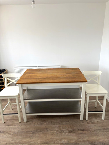 Freestanding kitchen island - kitchen,