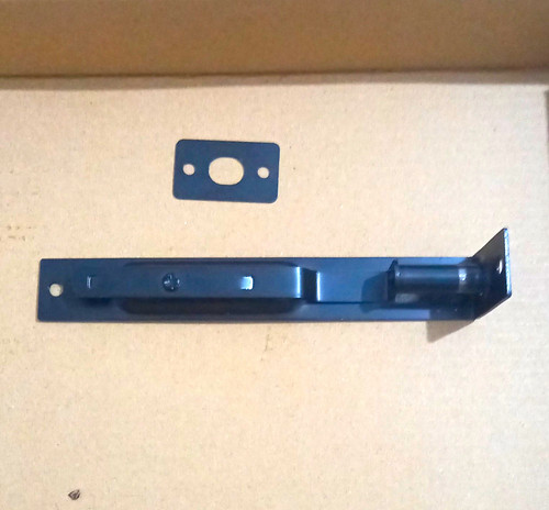 Black metal drop bolt - black,