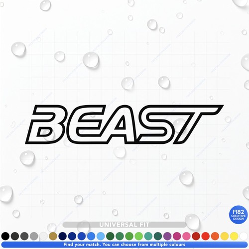 Beast car decal sticker - 2x,