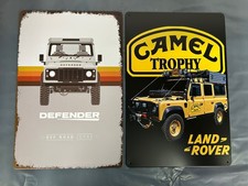 2 x RETRO METAL SIGNS  A4 30cm