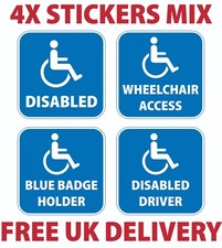 4 x DISABLED BLUE BADGE