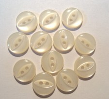 12 x Flat Back 2 Hole Plastic