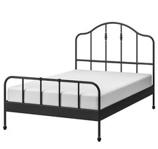 SAGSTUA bed frame black/Luröy
