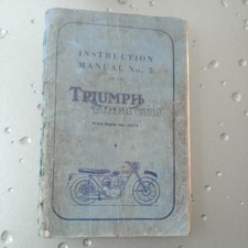 1957 INSTRUCTION MANUAL No 5 for the TRIUMPH TIGER CUB Engine No. 26276