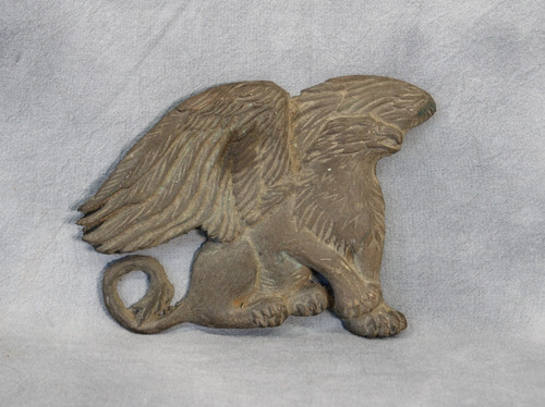 Antique bronze griffin - griffin, plaque
