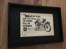 BSA 125 Bantam motor cycle-1961 A4 framed advert