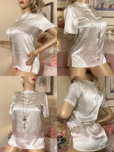 Vintage liquid floral satin - liquid,