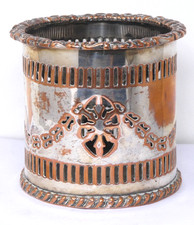Pierced Bottle Coaster Silver
