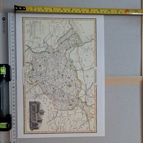 Vintage county map cheshire - vintage,