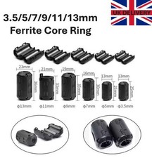 3.5-13mm Ring Core Ferrite Cable Clips EMI RFI Noise Bead Filter Cable Clip UK
