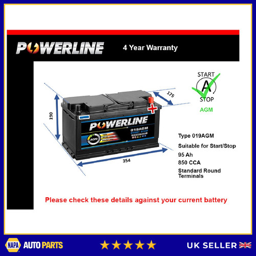 Agm car battery - battery, 019agm