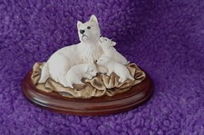 Westie figurine,mum with three