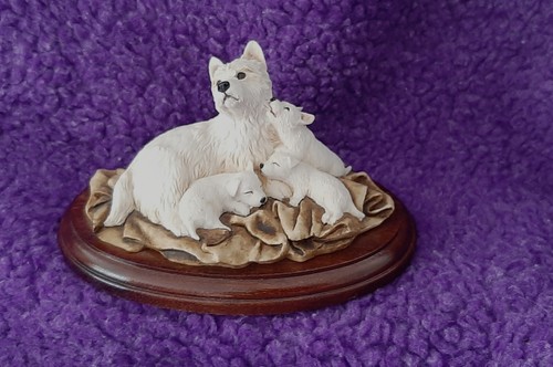 Westie figurine mum with - figurine,mum, three