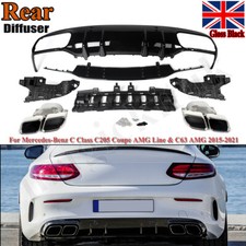 Rear diffuser chrome - chrome, exhaust