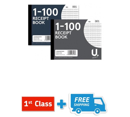 Single receipt book 100 - single, 1-100