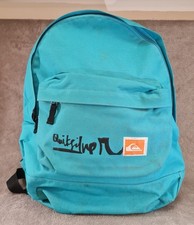y2k Quiksilver Backpack quicksilver logo Turquoise Size Medium School/work Bag