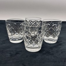 Webb Corbett Georgian & Rolleston Small Tumblers Whiskey Juice Glasses 7cm Vtg
