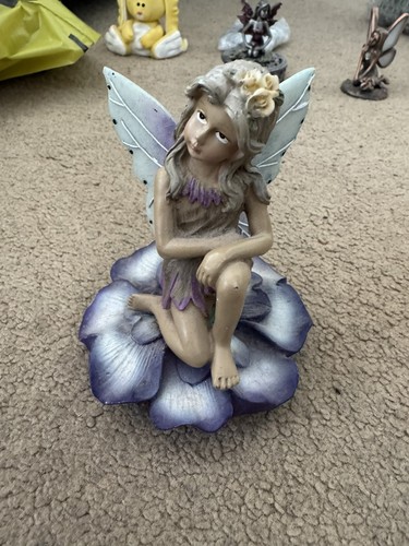 Purple fairy statue decorative - statue,