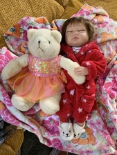 22inch Sleeping Re Born Type Doll With Cute Teddy Bear