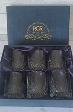 Royal Crystal Rock 24% Lead Crystal Symphony Tumblers x 6 - Boxed #she pott