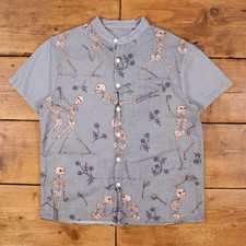 Button Shirt M Mens Cotton