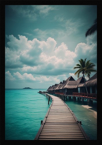 Epic tropical beach framed - epic,
