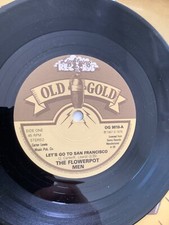 THE FLOWERPOT MEN-LETS GO TO SAN FRANCISCO    7"SINGLE-  VG+ old gold 