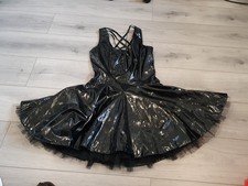 Phaze Black PVC Fit & Flare