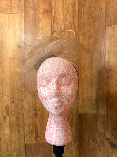 Beige tan headband - beige, fascinator