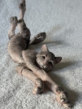 Retired A Breed Apart Cleo lounging Tabby Cat Country Artists large ornament 