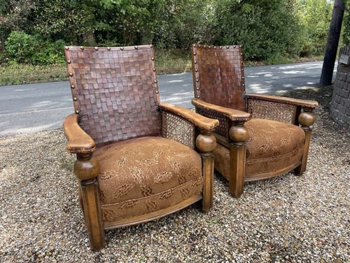 Pair art deco style bergere - art,