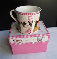 Baby Girl pink mug New Baby - guinea pigs NEW
