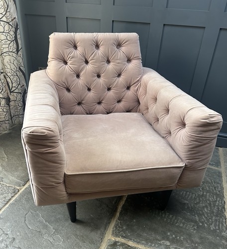Pink velvet chair love your - pink,