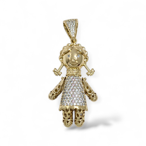 9ct gold large rag doll - rag,