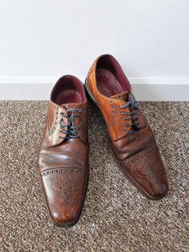 Loake foley brown - leather, semi