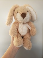 RETIRED MY FIRST BUNNY RABBIT BEIGE & WHITE GINGHAM BOW baby soft toy MOTHERCARE