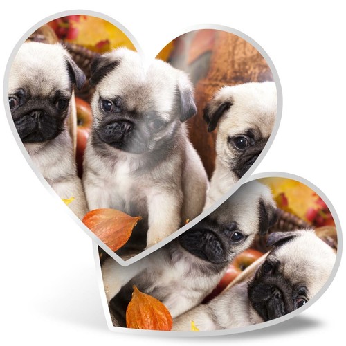 Heart stickers pug - heart,