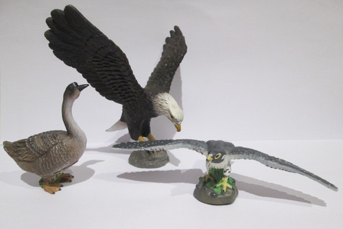Toy bird figures papo - x3,