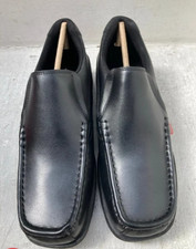 Kickers Men's Fragma Black Leather Slip On Shoes size UK 8