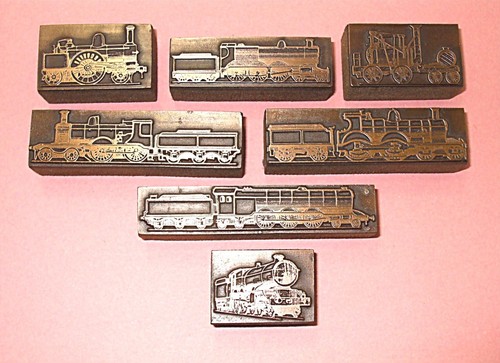 Old train engines printing - train,