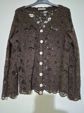 Crochet cardigan chocolate