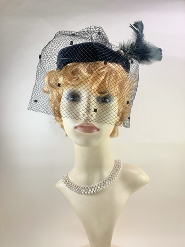 Vintage 1950s black velvet - 1950s,