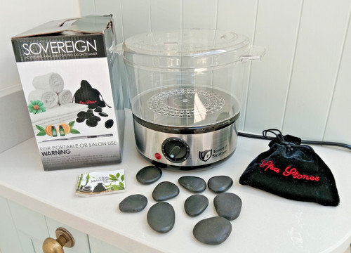 Hot towel and spa stones - towel,
