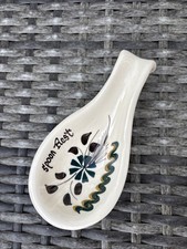 Vintage Toni Raymond Pottery Spoon Rest Hand Painted England Country Kitchen 