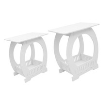 Small Bedside Table Desk Storage Shelf NightStand for Living Room Restaurant